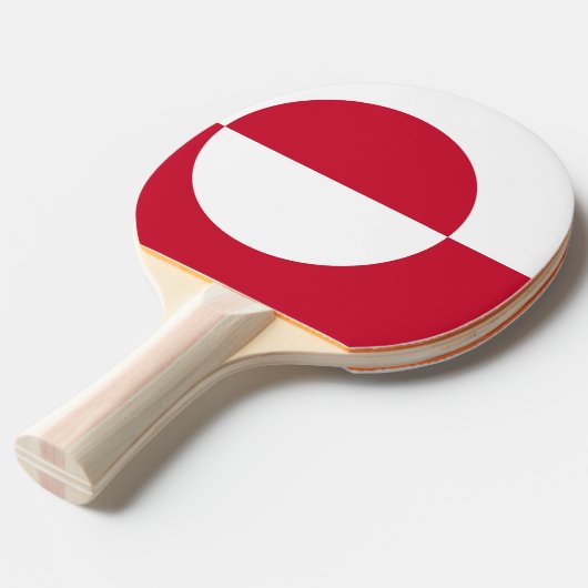 Ping pong paddle met de vlag van Groenland Tafeltennisbatje (Voorkant Gekanteld)