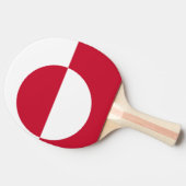 Ping pong paddle met de vlag van Groenland Tafeltennisbatje (Zijkant)