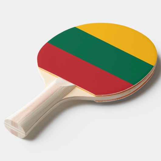 Ping pong paddle met de vlag van Litouwen Tafeltennisbatje (Voorkant Gekanteld)