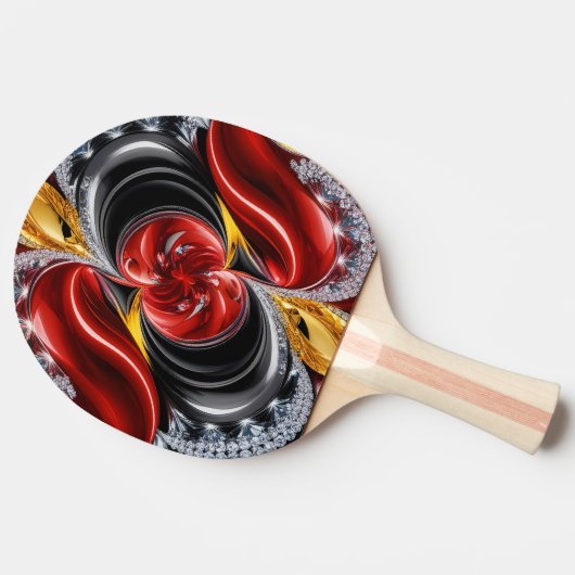 Ping pong paddle met Duitse kleuren Tafeltennisbatje (Zijkant)