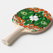Ping pong paddle met Ierse kleuren Tafeltennisbatje (Voorkant Gekanteld)