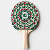 Ping pong paddle met Italiaanse kleuren Tafeltennisbatje (Achterkant)