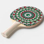 Ping pong paddle met Italiaanse kleuren Tafeltennisbatje (Voorkant Gekanteld)