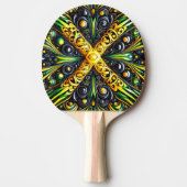 Ping pong paddle met Jamaicaanse kleuren Tafeltennisbatje (Voorkant)