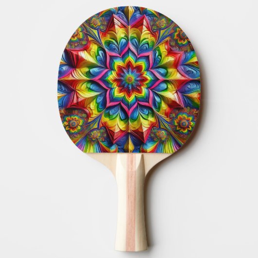Ping pong paddle met LGBTQ kleuren Tafeltennisbatje (Achterkant)