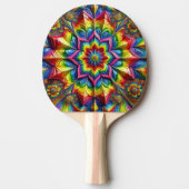Ping pong paddle met LGBTQ kleuren Tafeltennisbatje (Voorkant)