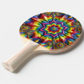 Ping pong paddle met LGBTQ kleuren Tafeltennisbatje (Voorkant Gekanteld)