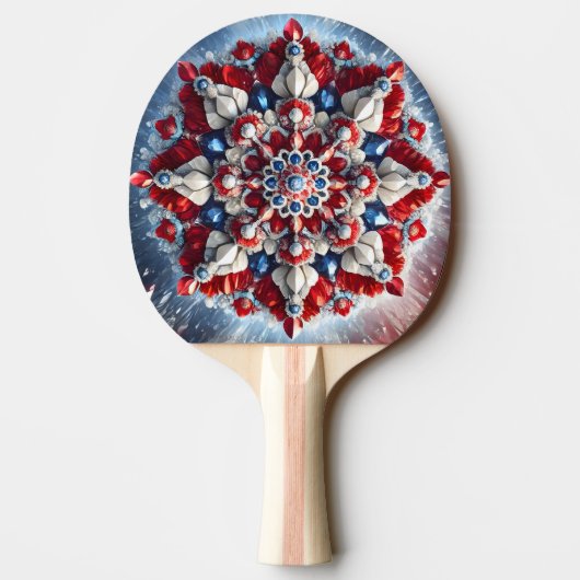 Ping pong paddle met Noorse kleuren Tafeltennisbatje (Achterkant)