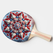 Ping pong paddle met Noorse kleuren Tafeltennisbatje (Zijkant)