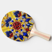 Ping pong paddle met Roemeense kleuren Tafeltennisbatje (Zijkant)