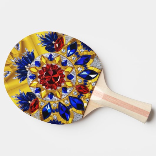 Ping pong paddle met Roemeense kleuren Tafeltennisbatje (Zijkant)