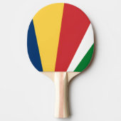 Ping pong paddle met Seychellen kleuren Tafeltennisbatje (Voorkant)