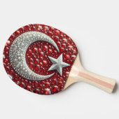 Ping pong paddle met Turkse kleuren Tafeltennisbatje (Zijkant)