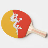 Ping pong paddle met Vlag van Bhutan Tafeltennisbatje (Zijkant)
