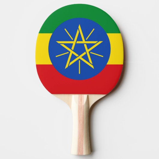 Ping pong paddle met vlag van Ethiopië Tafeltennisbatje (Achterkant)