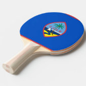 Ping pong paddle met Vlag van Guam, Verenigde Stat Tafeltennisbatje (Voorkant Gekanteld)