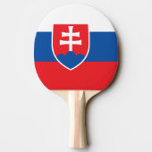 Ping pong paddle met vlag van Slowakije Tafeltennisbatje (Achterkant)