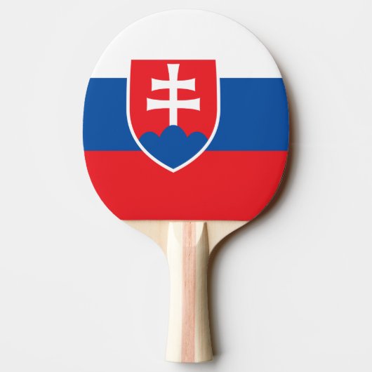 Ping pong paddle met vlag van Slowakije Tafeltennisbatje (Achterkant)