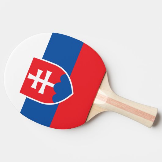 Ping pong paddle met vlag van Slowakije Tafeltennisbatje (Zijkant)