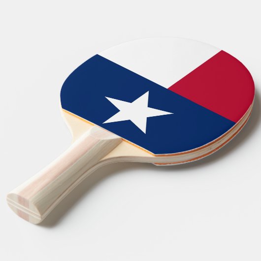 Ping pong paddle met vlag van Texas, Verenigde Sta Tafeltennisbatje (Voorkant Gekanteld)