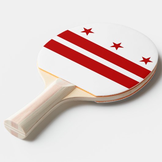 Ping pong paddle met vlag van Washington DC, VS Tafeltennisbatje (Voorkant Gekanteld)
