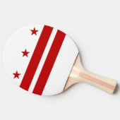 Ping pong paddle met vlag van Washington DC, VS Tafeltennisbatje (Zijkant)