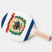 Ping pong paddle met Vlag van West Virginia, Veren Tafeltennisbatje (Zijkant)
