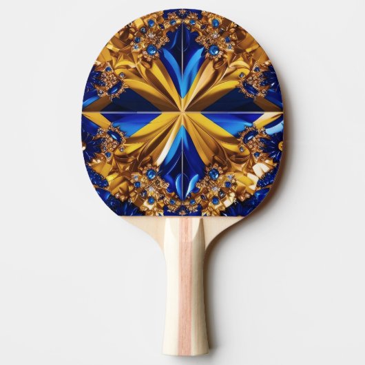 Ping pong paddle met Zweden Kleuren Tafeltennisbatje (Achterkant)