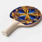 Ping pong paddle met Zweden Kleuren Tafeltennisbatje (Voorkant Gekanteld)