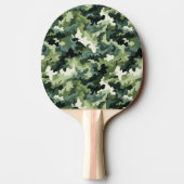 Ping Pong Paddle Militaire Camo Print Tafeltennisbatje (Achterkant)