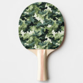 Ping Pong Paddle Militaire Camo Print Tafeltennisbatje (Voorkant)
