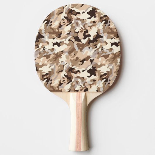 Ping Pong Paddle Militaire Camo Print Tafeltennisbatje (Voorkant)