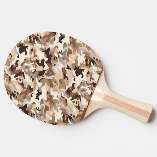 Ping Pong Paddle Militaire Camo Print Tafeltennisbatje (Zijkant)