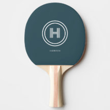 Ping Pong Paddle | Modern Eenvoudig Monogram