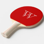 Ping Pong Paddle-Monogram Letter Tafeltennisbatje (Voorkant Gekanteld)