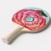 PING PONG PADDLE ORANGE POPPY AND BUTTERFLY TAFELTENNISBATJE (Voorkant Gekanteld)