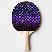 Ping Pong Paddle Paarse Crystal Bling Strass Tafeltennisbatje (Achterkant)