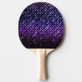 Ping Pong Paddle Paarse Crystal Bling Strass Tafeltennisbatje (Voorkant)