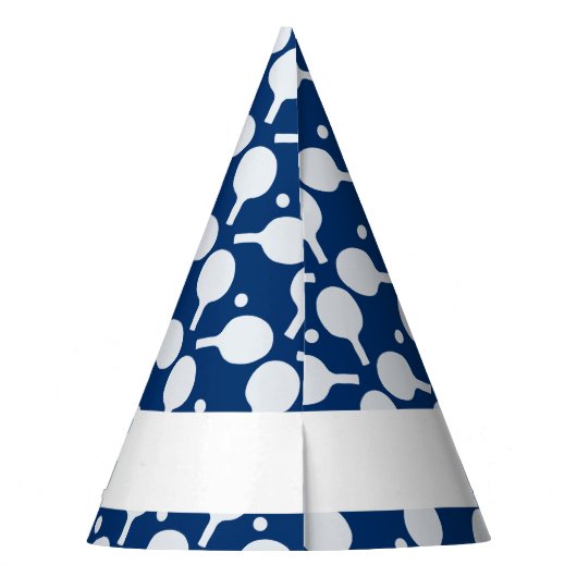 Ping Pong Paddle Pattern Party Pet Feesthoedjes (Achterkant)