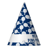 Ping Pong Paddle Pattern Party Pet Feesthoedjes (Links)