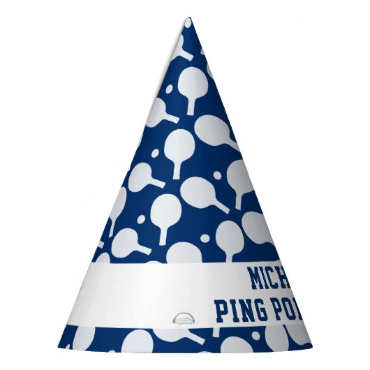 Ping Pong Paddle Pattern Party Pet Feesthoedjes (Links)