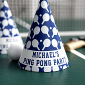Ping Pong Paddle Pattern Party Pet Feesthoedjes
