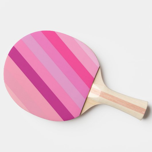 Ping Pong Paddle Pink Stripe Tafeltennisbatje (Zijkant)
