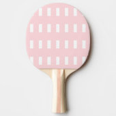 Ping Pong Paddle Pink & White Stripe Square Tafeltennisbatje (Voorkant)