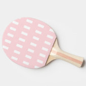 Ping Pong Paddle Pink & White Stripe Square Tafeltennisbatje (Zijkant)