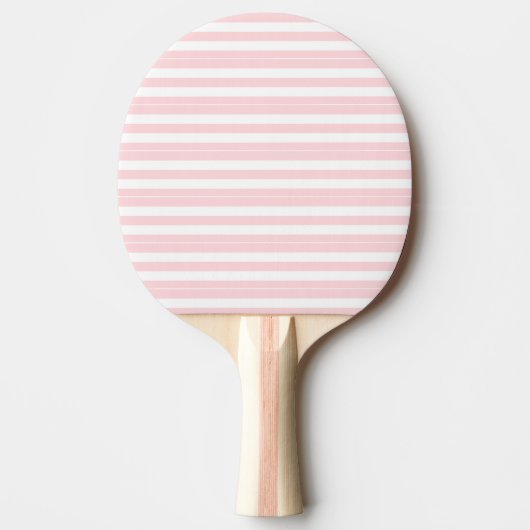 Ping Pong Paddle Pink & White Stripe Square Tafeltennisbatje (Voorkant)