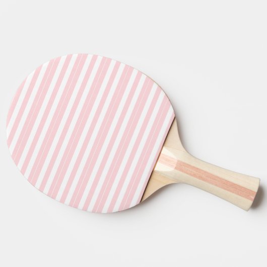 Ping Pong Paddle Pink & White Stripe Square Tafeltennisbatje (Zijkant)