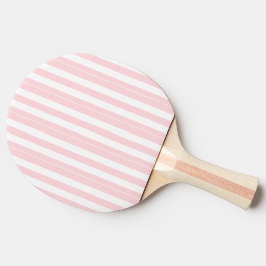 Ping Pong Paddle Pink & White Stripe Tafeltennisbatje (Zijkant)
