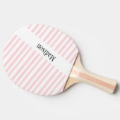 Ping Pong Paddle Pink & White Stripe Tafeltennisbatje (Zijkant)