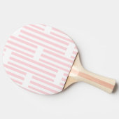 Ping Pong Paddle Pink & White Stripe Tafeltennisbatje (Zijkant)